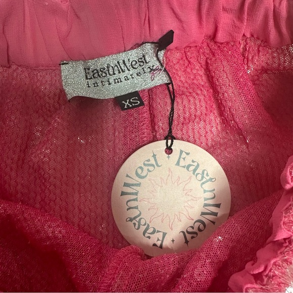 NWT EastnWest Label x Free People Pink Sequin Shorts xs - Picture 8 of 9